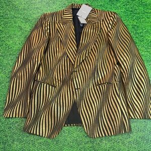 Tom Ford Atticus Gold Striped Jacket Blazer - NWT - MSRP $5,390 USD 50 R 21x42